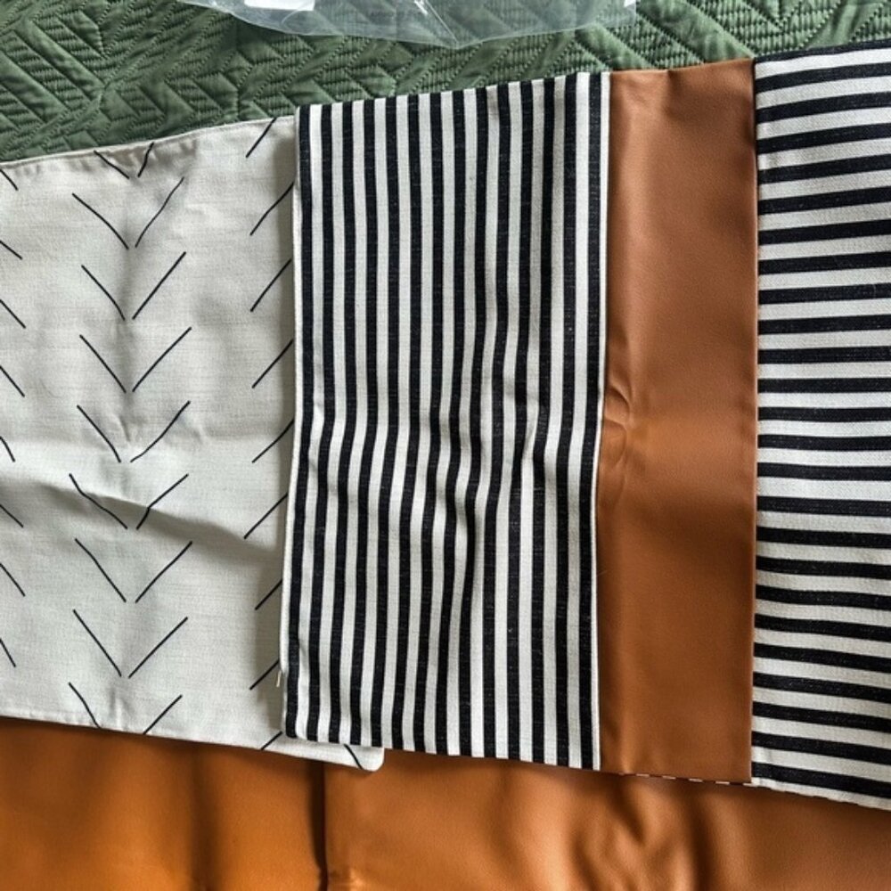 Geometric and Striped Pillow Covers